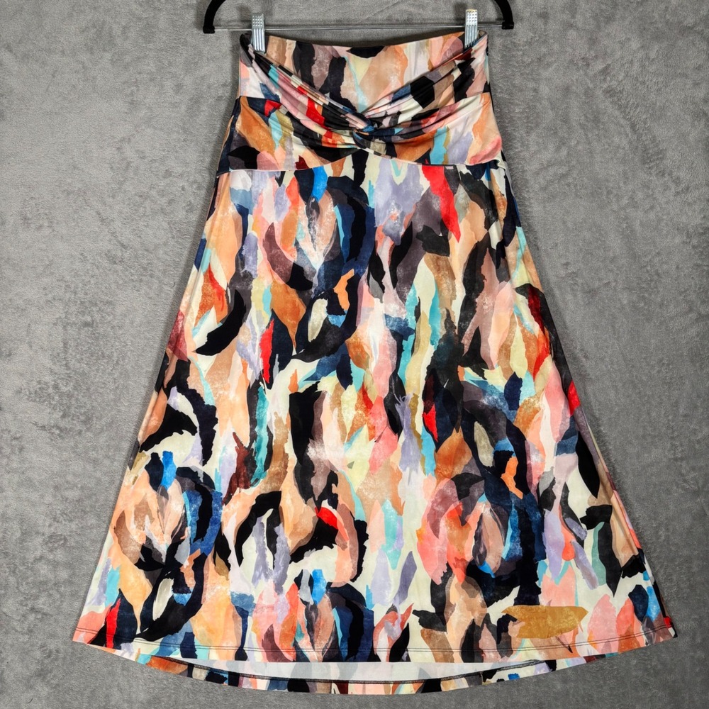 Maria Cher Alsina Noel Long Skirt Sand Vibes 99 Abstract Brushstroke Midi Small‎